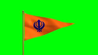 Nishan Sahib | Sikh Flag | Sikhism Flag | Punjabi Flag | Sikh Religion Flag | Royalty Free Footages