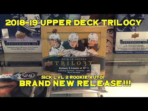 18/19 Upper Deck Trilogy Hockey Hobby Box Break | Brand New Release! | Sick Rookie Auto !