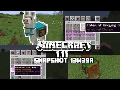 Review Minecraft 1.11 - Episode 1: NEW ANIMAL Llamas, Cursed Enchantments