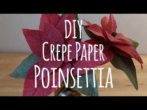 DIY Crepe Paper Poinsettia Tutorial