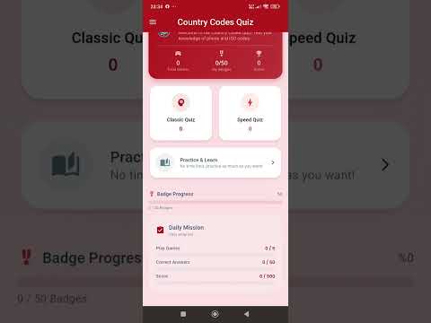 Country Codes: Quiz Game