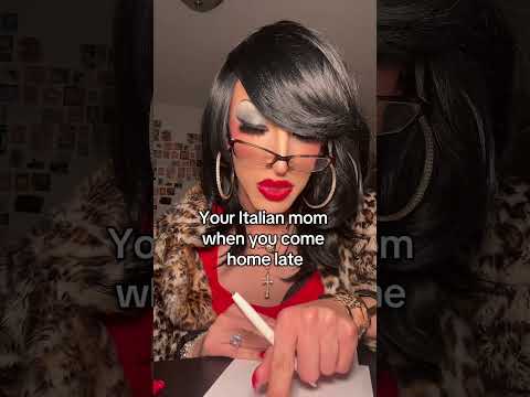 She is PISSED 😤 #comedy #drag #dragqueen #pov #acting #accent #italian #mom #mobwife #donna