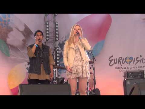 ESCKAZ live in Malmö: Sakib Zabbar & Åsa Bjartmarz (Georgia) - Waterfall (in Eurovillage)