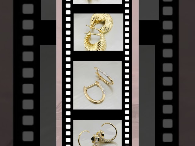 Vídeo relacionado con Pendientes de Oro Blanco y Amarillo de 9 Quilates - Diseño de Hojas - Joyería de Lujo Hecha a Mano en Italia