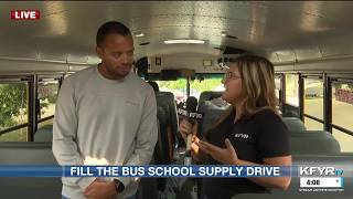 KFYR Reporter Ariana Gonzalez gives a live look at Fill the Bus campaign