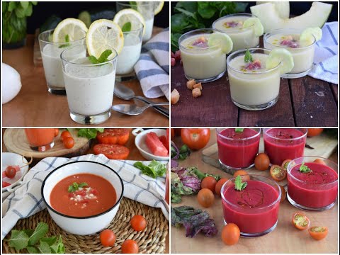 Gazpachos y sopas frías fáciles y nutritivas