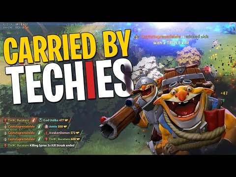 Carried by Techies - DotA 2 Full Match