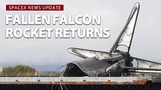 Historic SpaceX Falcon 9 booster damaged at sea