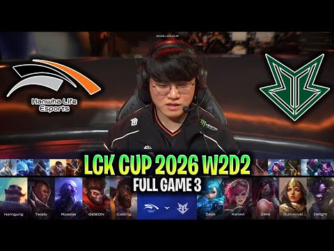 HLE vs BRO GAME 3 LCK CUP 2026 W2D2 | FULL GAME | HANWHA LIFE vs BRION G3 LCK 2026