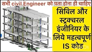 IS Code (Indian Standard)for civil engineer and structural engineer Hindi IS 456 IS 875 IS800 IS1893