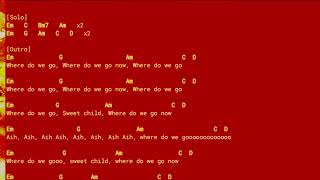 Sweet Child of Mine, Sheryl Crow, easy chords &amp; lyrics