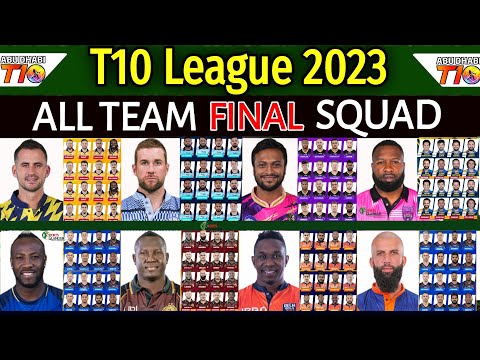 T10 League 2023 - All Teams Final Squad | All Teams Full & Final Squad Abu Dhabi T10 League 2023 |