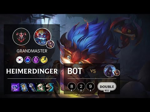 Heimerdinger Bot vs Aphelios - KR Grandmaster Patch 10.5