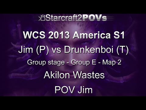 SC2 HotS - WCS 2013 AM S1 CL - Jim vs Drunkenboi - Group E - Map 2 - Akilon Wastes - Jim