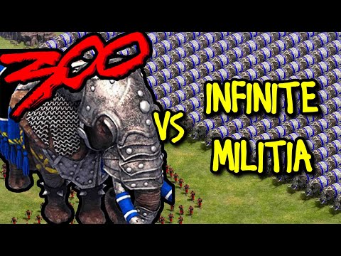 300 ELITE WAR ELEPHANTS vs INFINITE MILITIA | AoE II: Definitive Edition