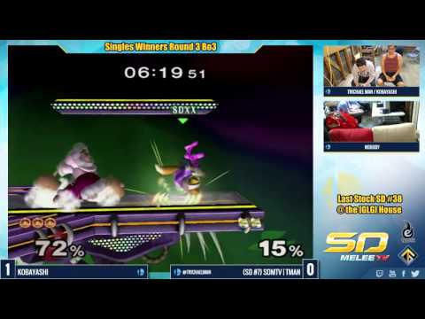 Last Stock SD #38 Singles WR3: Kobayashi vs. SDMTV | Trichael Man - SSBM
