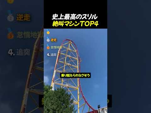 史上最高のスリル 絶叫マシンTOP4 #面白い動画 #ショート