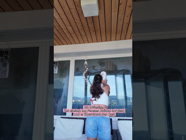Video teaser for Fensterputzroboter für hohe Fenster & Wintergärten | HUTT DDC55 Pro