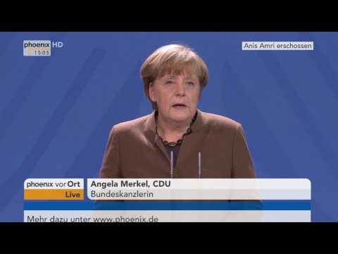 Anschlag in Berlin: Pressekonferenz mit Angela Merkel vom 23.12.2016
