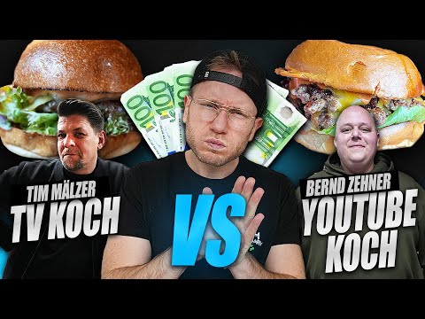 Video Thumbnail: WER MACHT DEN BESTEN BURGER! - TIM MÄLZER PERSÖNLICH VS @BerndZehner