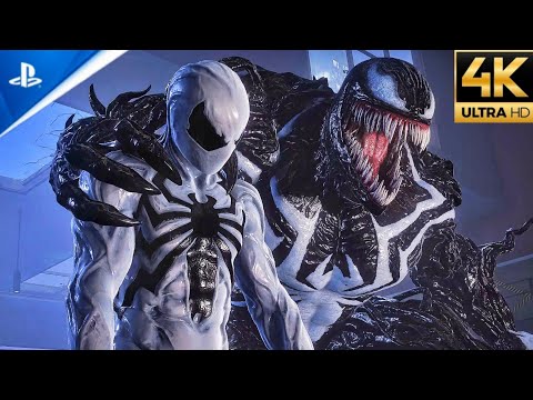 White Symbiote Suit vs Venom Boss Fight (Ultimate Difficulty) - Spider-Man 2 PS5 (4K)