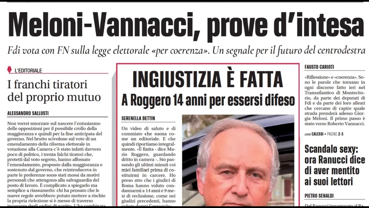 RASSEGNA STAMPA 16 LUGLIO 2026. QUOTIDIANI NAZIONALI ITALIANI  PRIME PAGINE DEI GIORNALI DI OGGI.