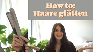 How to:  Haare glätten mit Glätteisen // Haar Tutorial