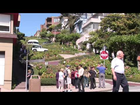 Lombard Street San Francisco Russian Hill Looking Uphill Hairpins