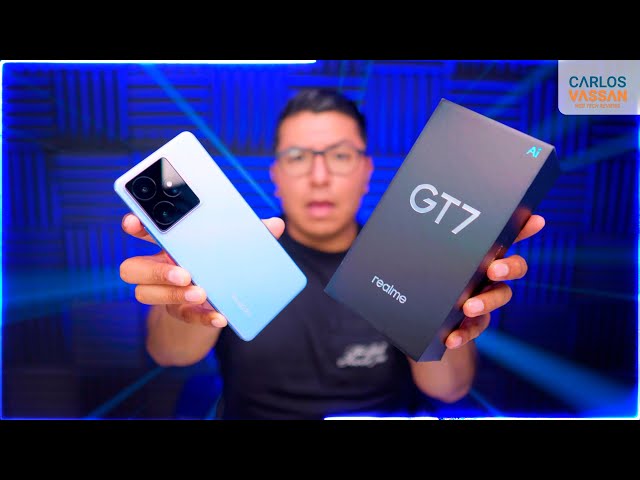 Vídeo relacionado con realme GT7 Smartphone 5G Móvil, Batería 7000mAh, Carga Rápida 120W, Cámara Principal 50MP con OIS, Refrigeración IceSense, Procesador Dimensity 9400e, IP69 (Black, 256, GB, 12, GB)