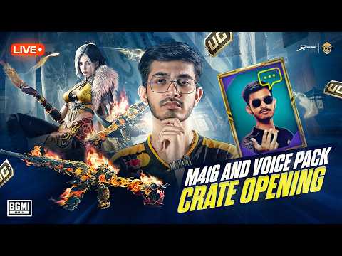 NEW M416 AND MY VOICE PACK CRATE OPENING! | BGMI SCRIMS AND CLASSIC LIVE | GODL ADMINO |