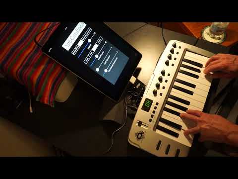 Demo of "Celtic Sounds" for iOS Uilleann Pipes using a MIDI Keyboard