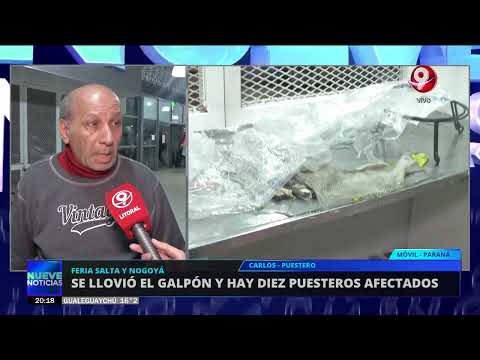 Feria Salta y Nogoyá: se llovió el galpón y hay diez puestos afectados