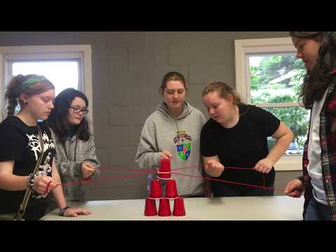 Cup Pyramid team building activity