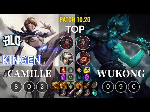 BLG Kingen Camille vs Wukong Top - KR Patch 10.20