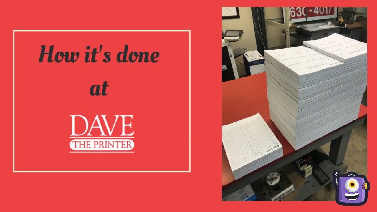 Dave the Printer - How Custom Notepads are Made