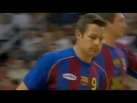 Frode Hagen, cañonero en suspensión o en apoyo. Copa EHF 2002/03. FCBarcelona-Dastrakhan. Final-Vta