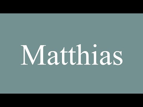 How to Pronounce ''Matthias'' Correctly in French