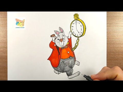 comment dessiner le lapin d alice au pays des merveilles