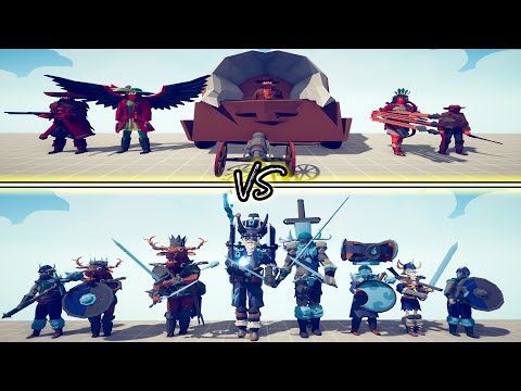 MEGA WILD WEST ADDON Team vs MEGA VIKING ADDON Team - Totally Accurate Battle Simulator TABS