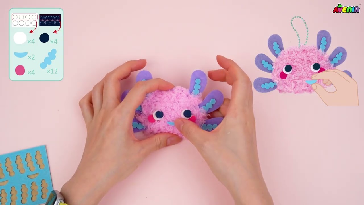 AVENIR Axolotl Filzvorlagen, Flauschgarn
