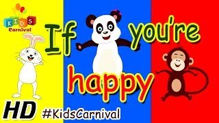 If you&#39;re happy and you know it - - Nursery Rhymes | Play School Songs | Easy To Learn
