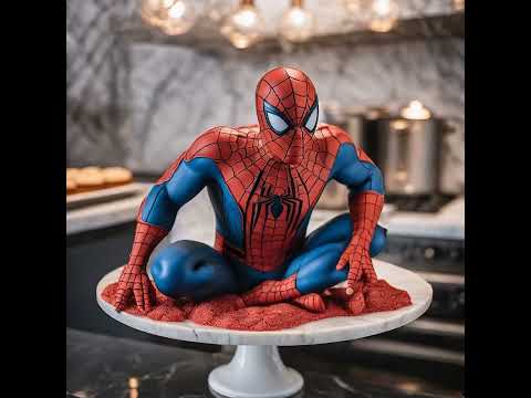 Ultimate Spider-Man Fondant Cake 2025 – Web-Slinging Surprise!