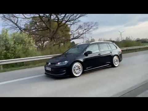 Low Golf Mk7 Variant on the Autobahn. Rollin on Rotiform LSR