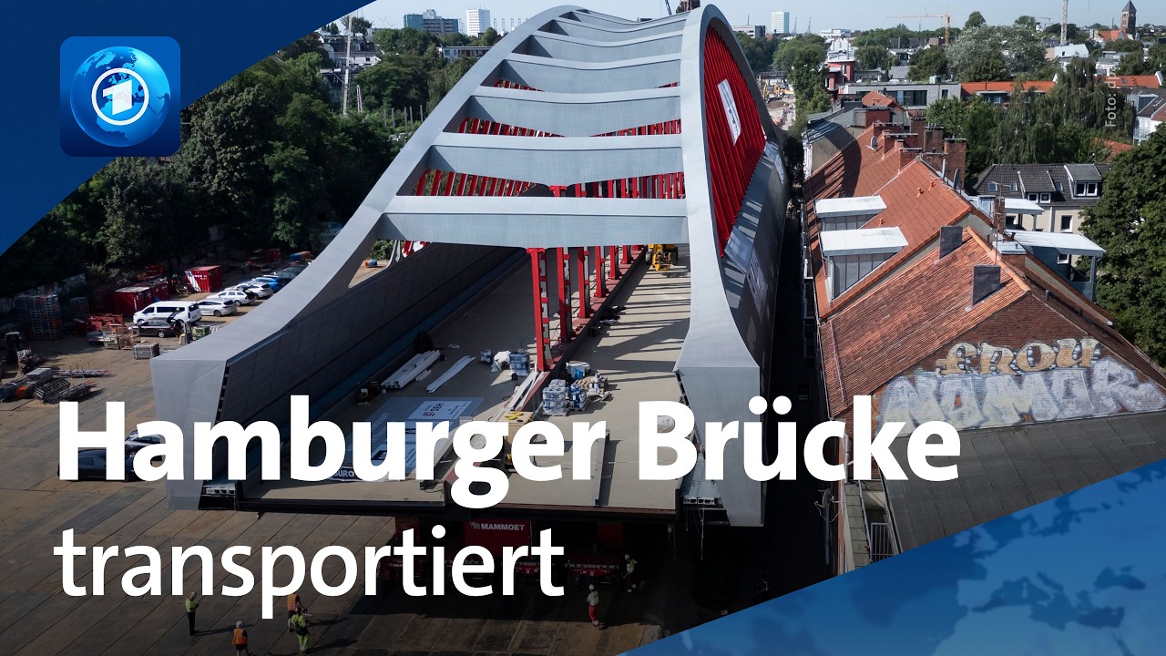 Mega-Transport in Hamburg: Tausende Tonnen Stahl brücken den Weg