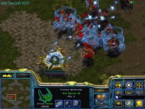 The Real - Protoss Mothership VS Zerg (Xeby BroodWar MOD)