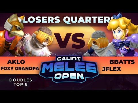Bbatts & Jflex (Peach, Sheik) Vs. Aklo & Foxy Grandpa (Fox, Sheik)  - Doubles Top 8 LQ - GMO: Summer