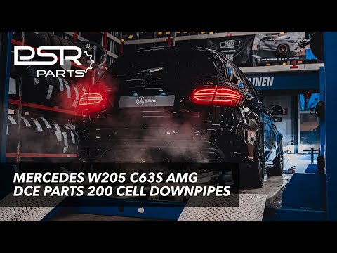 Mercedes-Benz S205/W205 C63S AMG || DCE Parts 200 Cell High Flow Downpipe || LOUD Exhaust Sound
