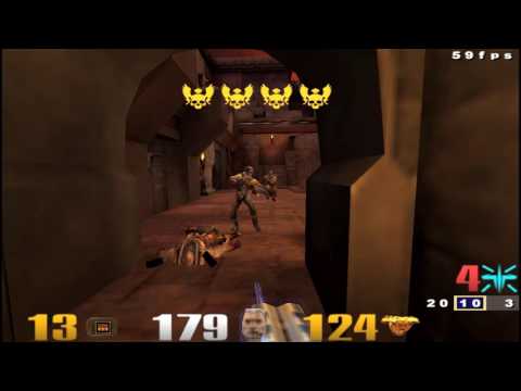 Quake 3 map Q3DM13 Nightmare Perfect with shotgun only in 2 minutes 60fps