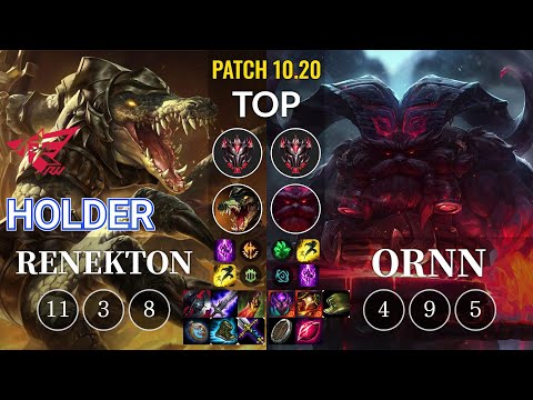 RW Holder Renekton vs Ornn Top - KR Patch 10.20