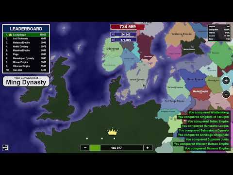Territorial.io speedrun runs% Europe Very easy former world record 2:12